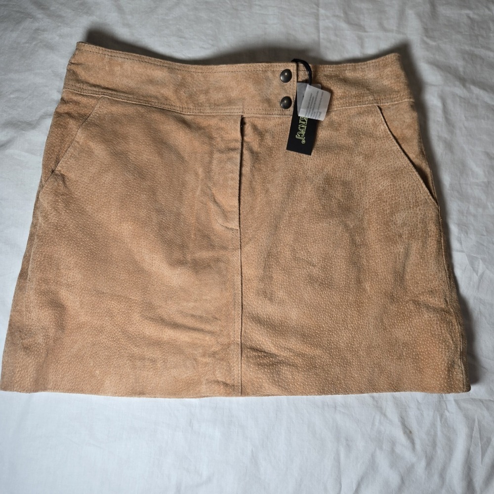 Blank NYC Suede Skirt Womens (Tag 31) Actual 33 Beige‎ Leather  Western Boho NWT